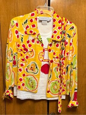 Vintage Howard Wolf Funky Fruit Jacket Set